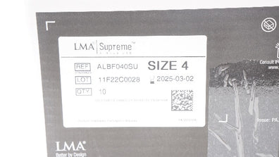 Teleflex ALBF040SU LMA Supreme Laryngeal Mask Airway Size 4 - Box of 10